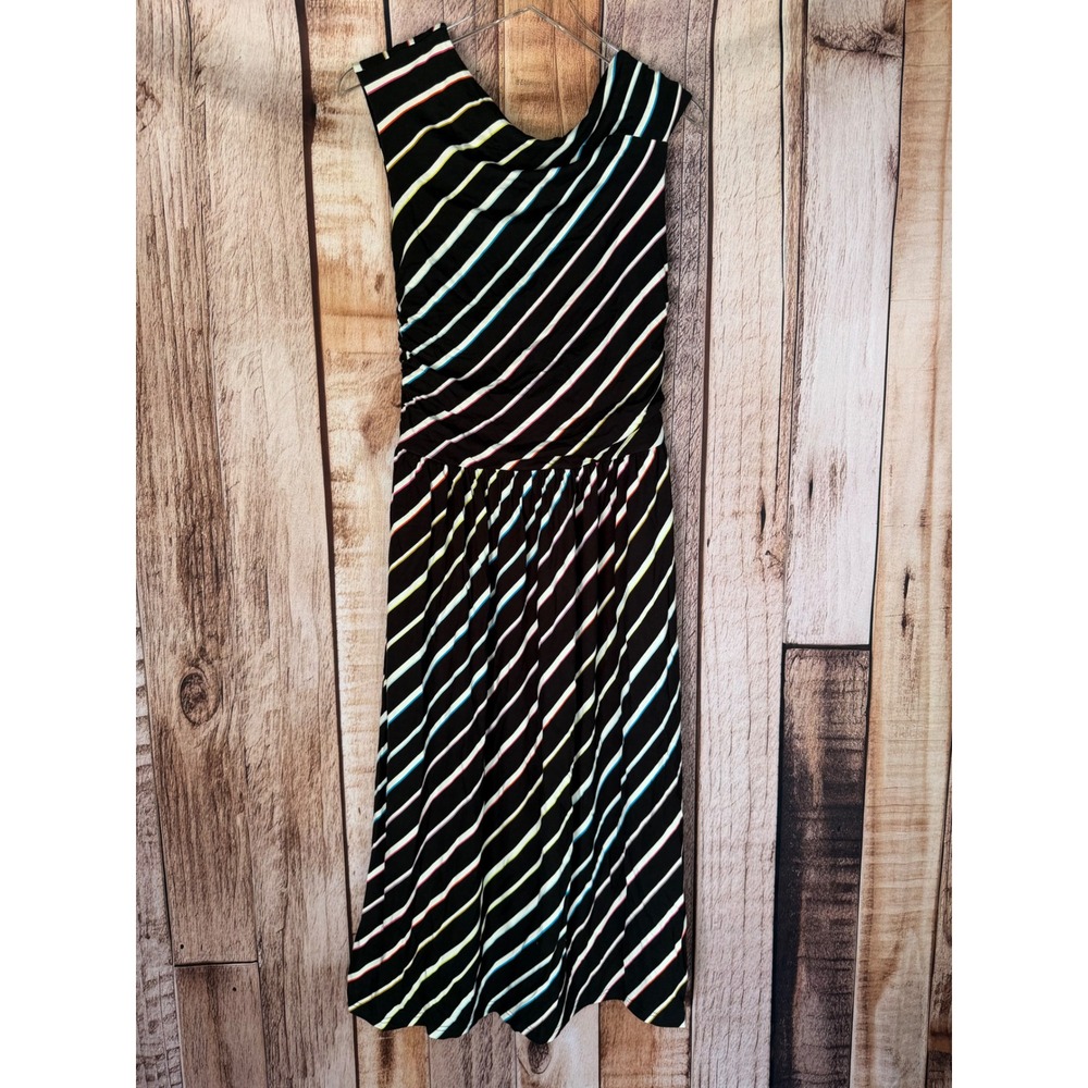 Old Navy x Christopher John Rogers One Shoulder Stripe Maxi Dress Rainbow Small